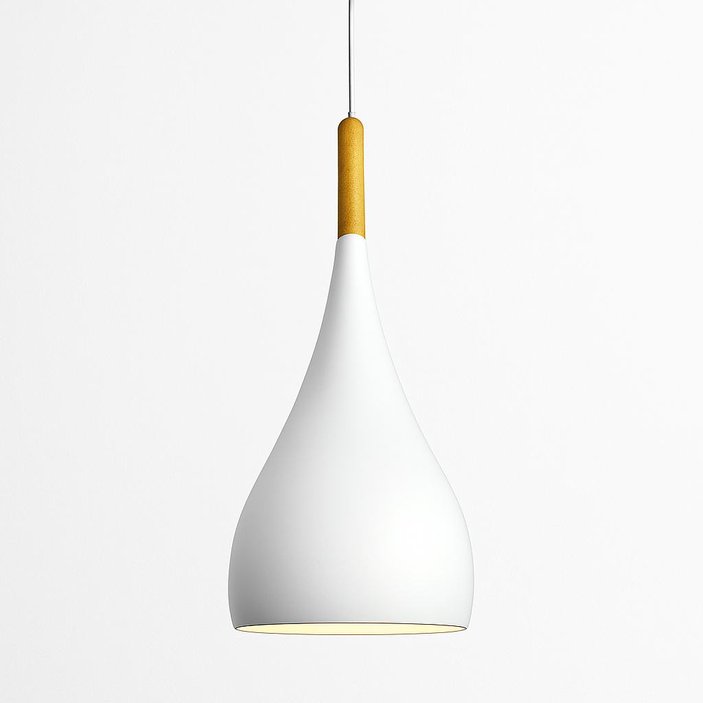 Hanglamp Metaal Kleur met Hout Scandinavisch Design Verstelbaar Snoer Nordic Verlichting Moderne Keuken Eethoek | Sulvida