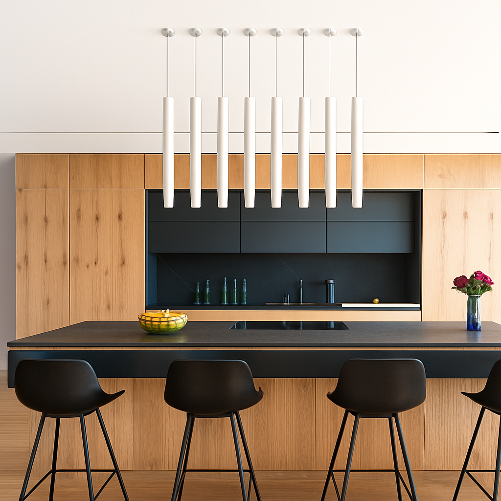 Cilindervormige Hanglamp LED Aluminium Zwart Wit 6×20 6×30cm Verstelbaar Modern Design Interieurverlichting | Sulvida