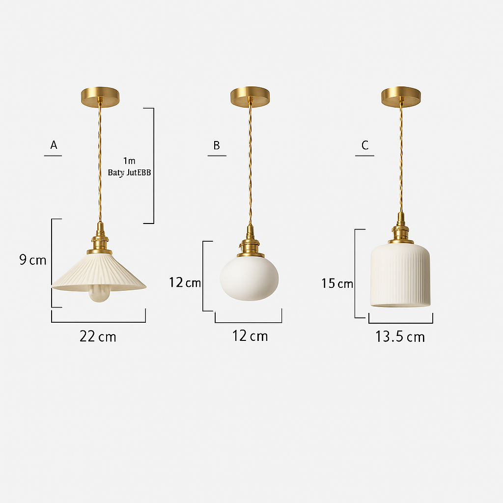 Retro Hanglamp Keramiek Wit E27 Fitting 90-260V Woonkamer Slaapkamer Eetkamer Studeerkamer Hotelkamer | Sulvida