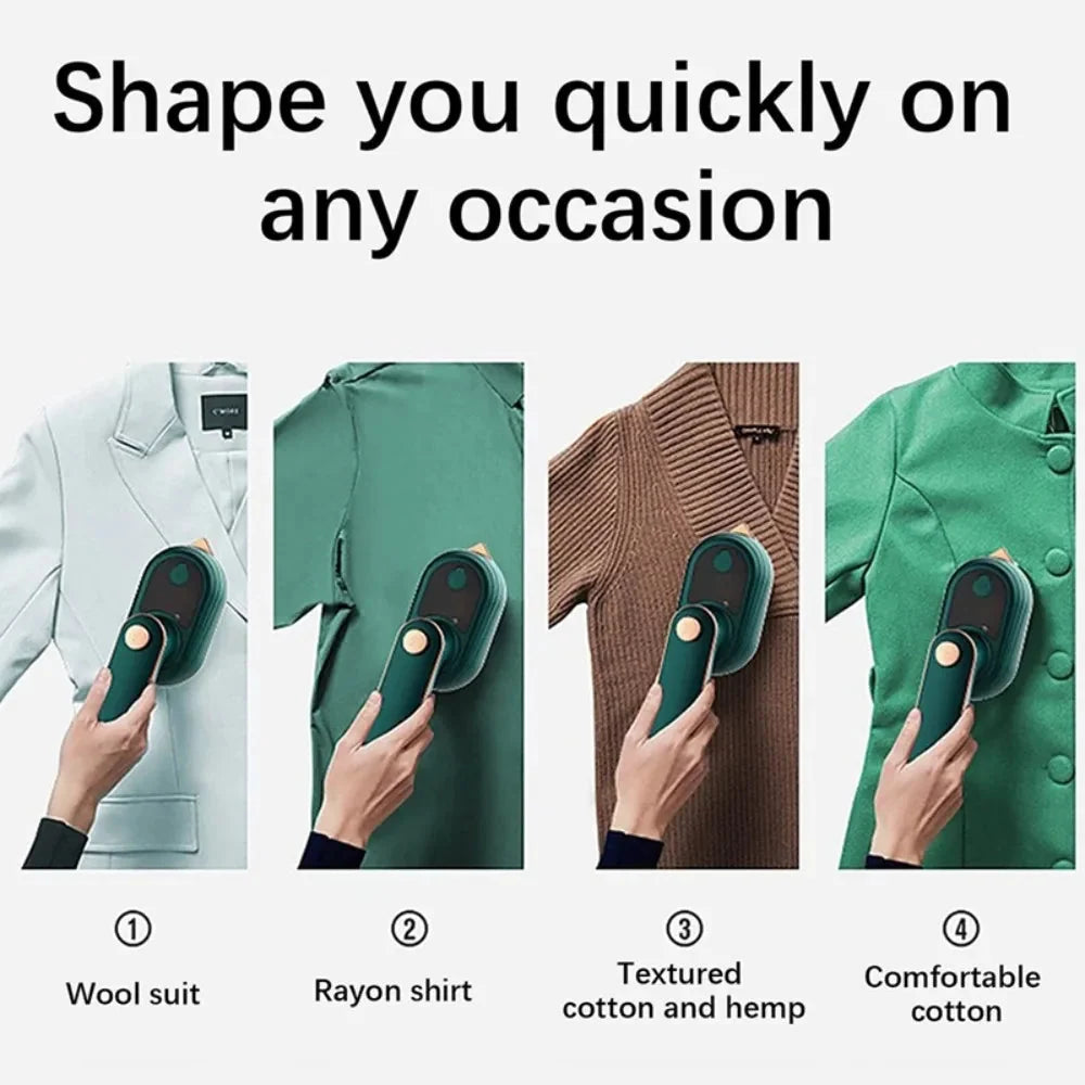 Compact Reisstrijkijzer met Stoom- en Droogfunctie 2-in-1 voor Kleding Onderweg Opvouwbaar Handig Reizen | Sulvida