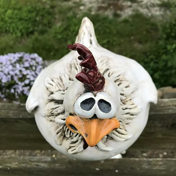 Figurine décorative de coq en résine, décoration de jardin résistante aux intempéries, 16 cm, ornement de jardin coloré, décoration extérieure | Sulvida