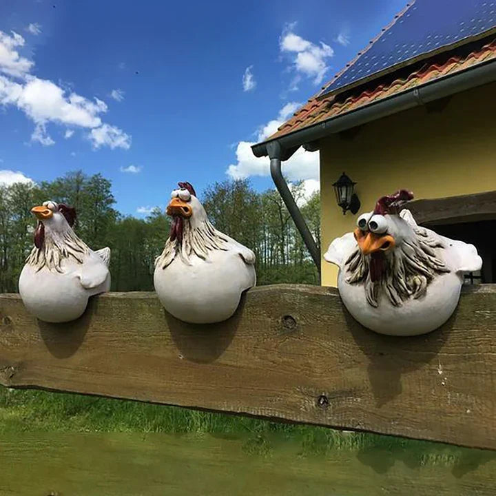 Figurine décorative de coq en résine, décoration de jardin résistante aux intempéries, 16 cm, ornement de jardin coloré, décoration extérieure | Sulvida