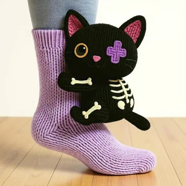 Knuffel Sokken 3D Dieren Pluche Warm Huissokken Herfst Winter Unisex Grappig Cadeau One Size 35-45 Antislip | Sulvida