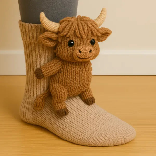 Knuffel Sokken 3D Dieren Pluche Warm Huissokken Herfst Winter Unisex Grappig Cadeau One Size 35-45 Antislip | Sulvida