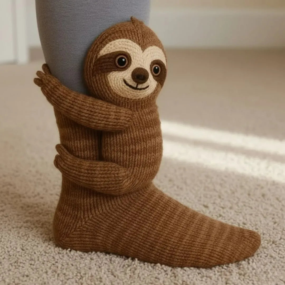 Verwarmde knuffelsokken in grappige diermotieven voor koude voeten thuis unisex comfort warm pluche sloffen | Sulvida