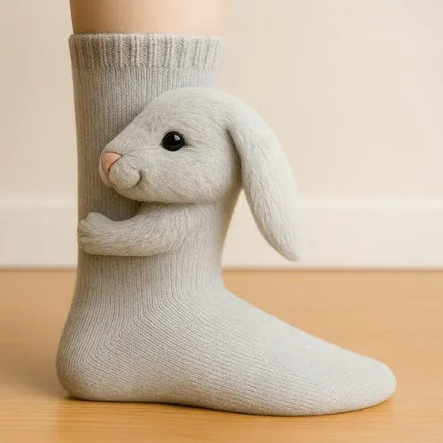 Knuffel Sokken 3D Dieren Pluche Warm Huissokken Herfst Winter Unisex Grappig Cadeau One Size 35-45 Antislip | Sulvida