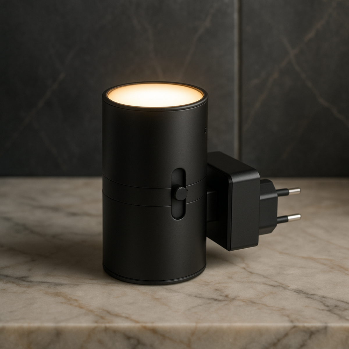 Compacte Stekkerlamp LED met Draaibare Kop Warm Licht Wandverlichting Nachtlampje Energiebesparend Sfeer | Sulvida