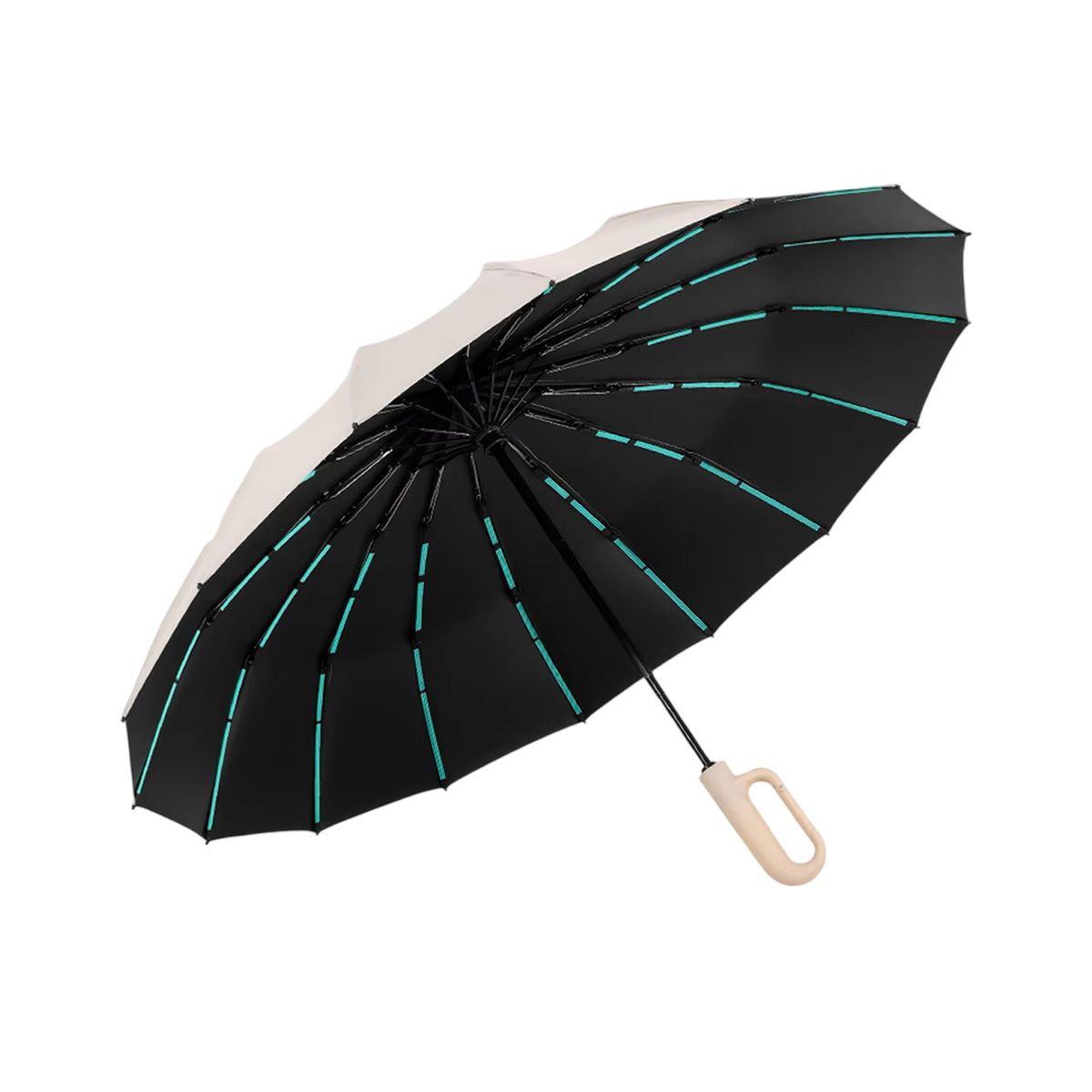 Parapluie anti-tempête 192 baleines avec armature renforcée, ouverture automatique et résistance au vent, diamètre de 120 cm | Sulvida