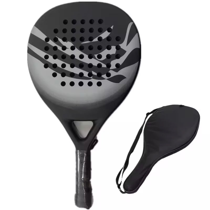 Raquette de padel pour débutants en fibre de carbone, 365g, noyau en mousse EVA, forme ronde, légère, pour le contrôle et le confort | Sulvida
