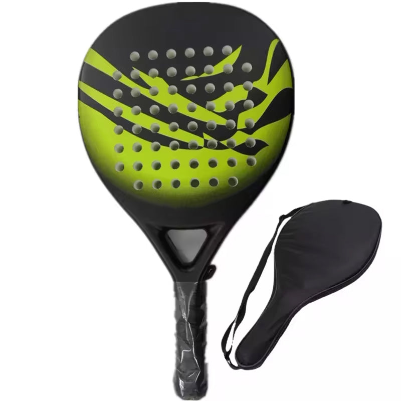 Raquette de padel pour débutants en fibre de carbone, 365g, noyau en mousse EVA, forme ronde, légère, pour le contrôle et le confort | Sulvida