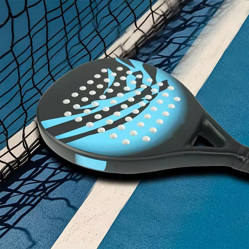 Raquette de padel pour débutants en fibre de carbone, 365g, noyau en mousse EVA, forme ronde, légère, pour le contrôle et le confort | Sulvida