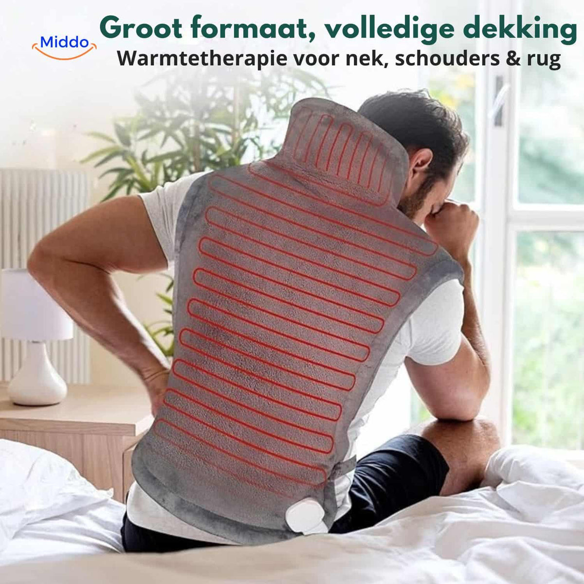 Verwarmingscape Nek Schouders Elektrisch Warmtetherapie Fluweel 9 Verwarmingsstanden Timer 90min Autostop | Sulvida