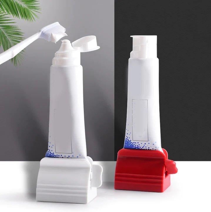 Tandpasta Uitknijper Badkamer 2 Stuks Wit Grijs | Handig Zuinig Knijpgereedschap voor Alle Tubes Cosmetica | Sulvida