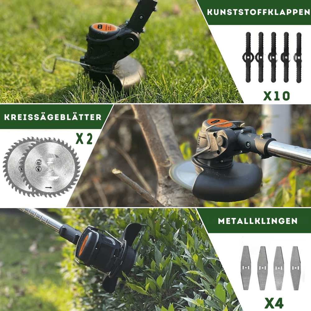 Draadloze Grastrimmer 21V 850W 3-in-1 Accu Trimmer Kantensnijder Gazonmaaier voor Tuin Gras Onkruid Onderhoud | Sulvida