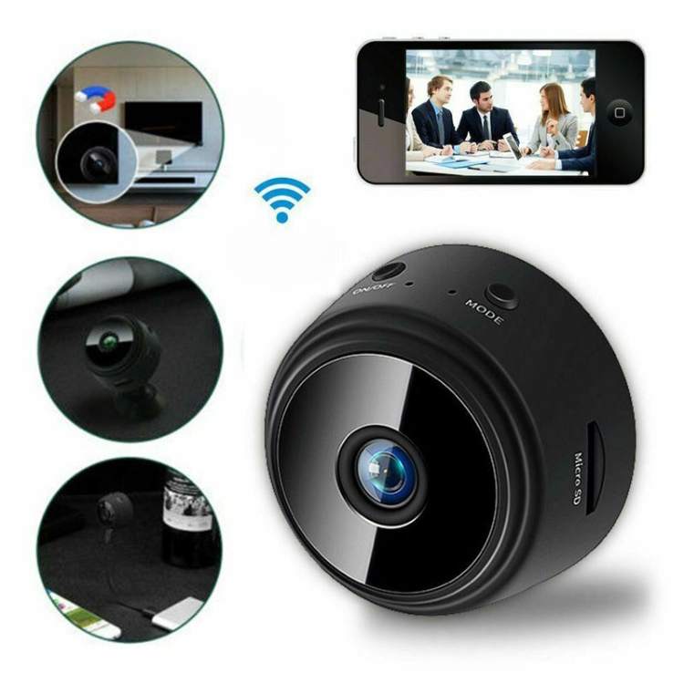 Minibeveiliging WiFi-camera HD 1080p met nachtzicht bewegingsdetectie draadloos voor huisbeveiliging binnen | Sulvida