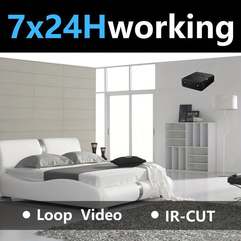 Compacte Beveiligingscamera Full HD met Nachtzicht Bewegingsdetectie 360° Draaibaar voor Binnen Buitenbewaking | Sulvida