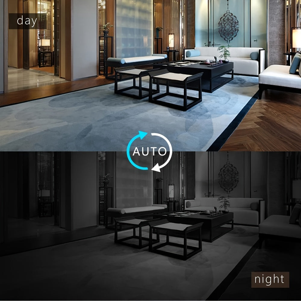 Compacte Beveiligingscamera Full HD met Nachtzicht Bewegingsdetectie 360° Draaibaar voor Binnen Buitenbewaking | Sulvida