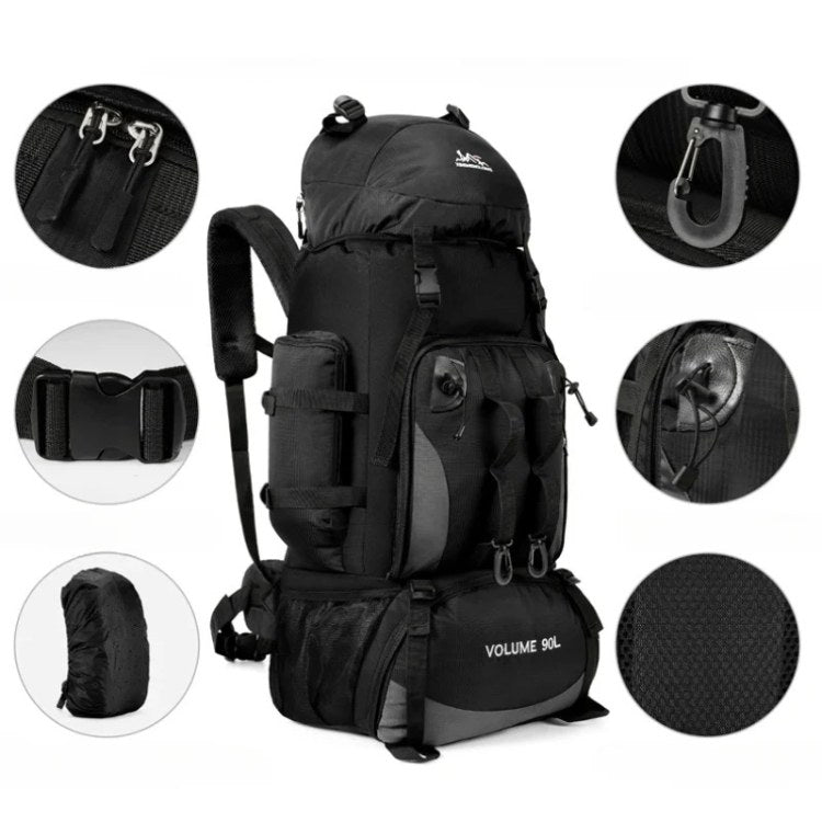 Waterdichte Reisrugzak 90 Liter Outdoor Trektochten Bergwandelen Camping Backpack Avonturiers Wandelen | Sulvida