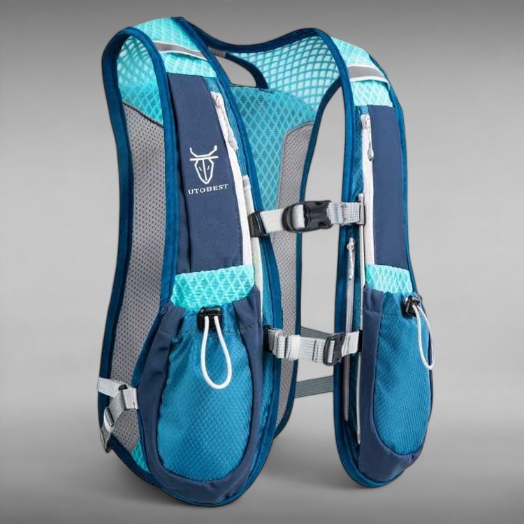 Hardloopvest met hydratatie lichtgewicht mesh ergonomisch verstelbaar reflecterende strips trail running | Sulvida