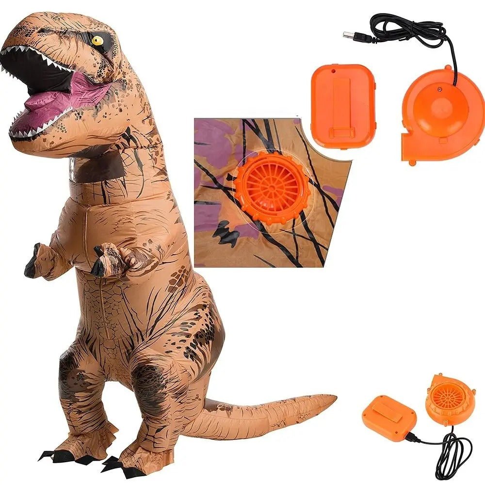 Opblaasbaar Dinosauruskostuum Volwassenen T-Rex Pak Feestkleding Carnaval Themafeest Fun Kostuum Party Outfit | Sulvida