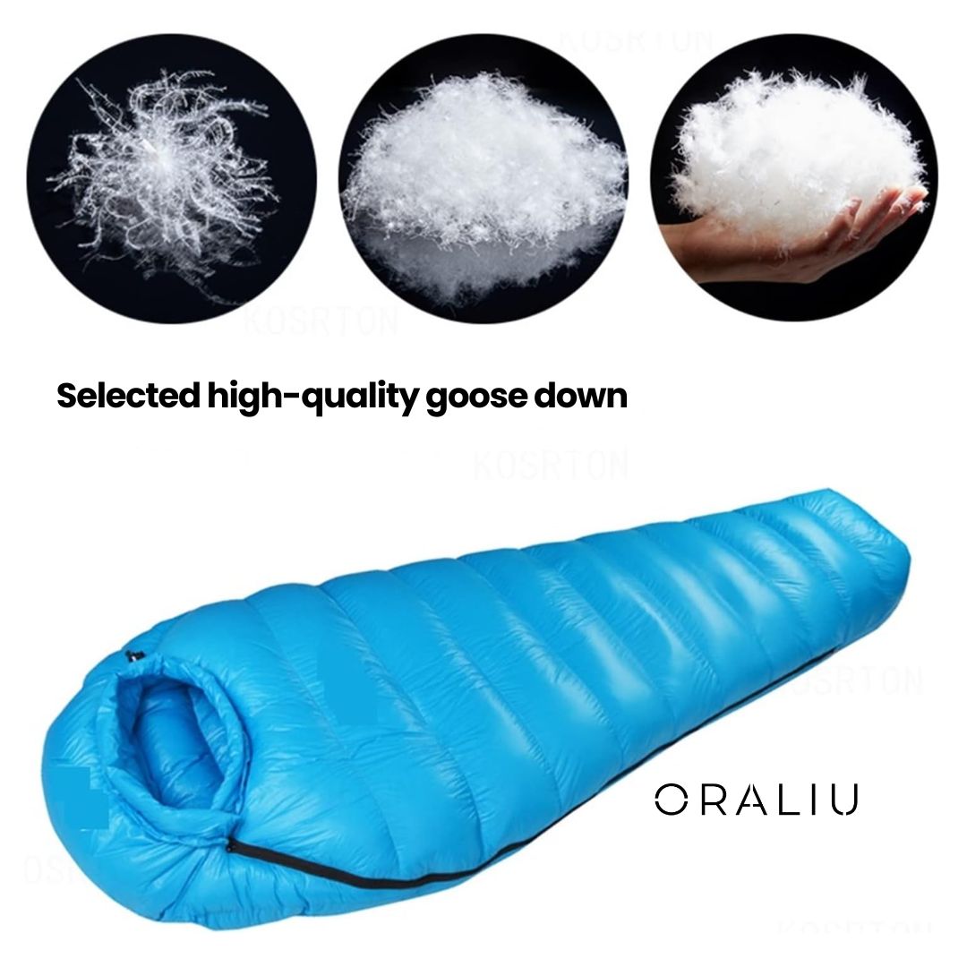 Unisex Winter Slaapzak -20°C Extreem Koud Camping Donzen Vulling 400T Ripstop Compact Outdoor Wandelen | Sulvida