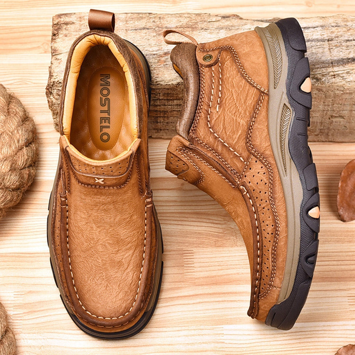Orthopedische Hoge Schoenen Unisex Comfort Leer Ergonomisch Steunzool Dagelijks Wandelen Casual Stijl | Sulvida