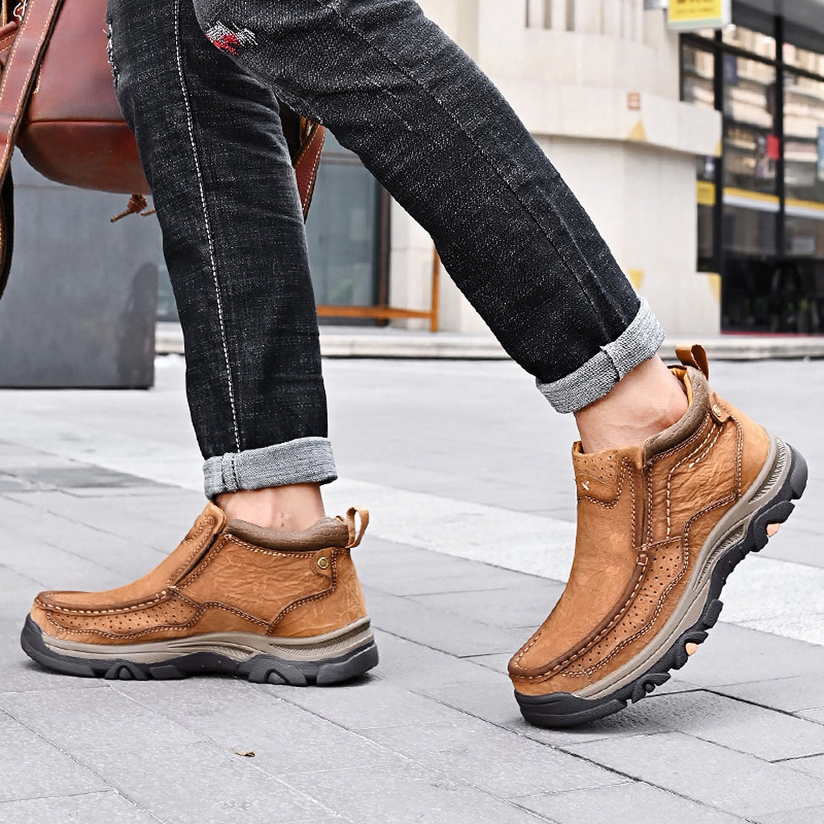 Orthopedische Hoge Schoenen Unisex Comfort Leer Ergonomisch Steunzool Dagelijks Wandelen Casual Stijl | Sulvida