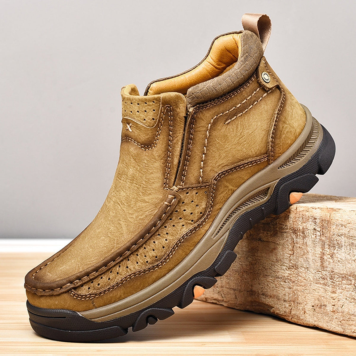 Orthopedische Hoge Schoenen Unisex Comfort Leer Ergonomisch Steunzool Dagelijks Wandelen Casual Stijl | Sulvida