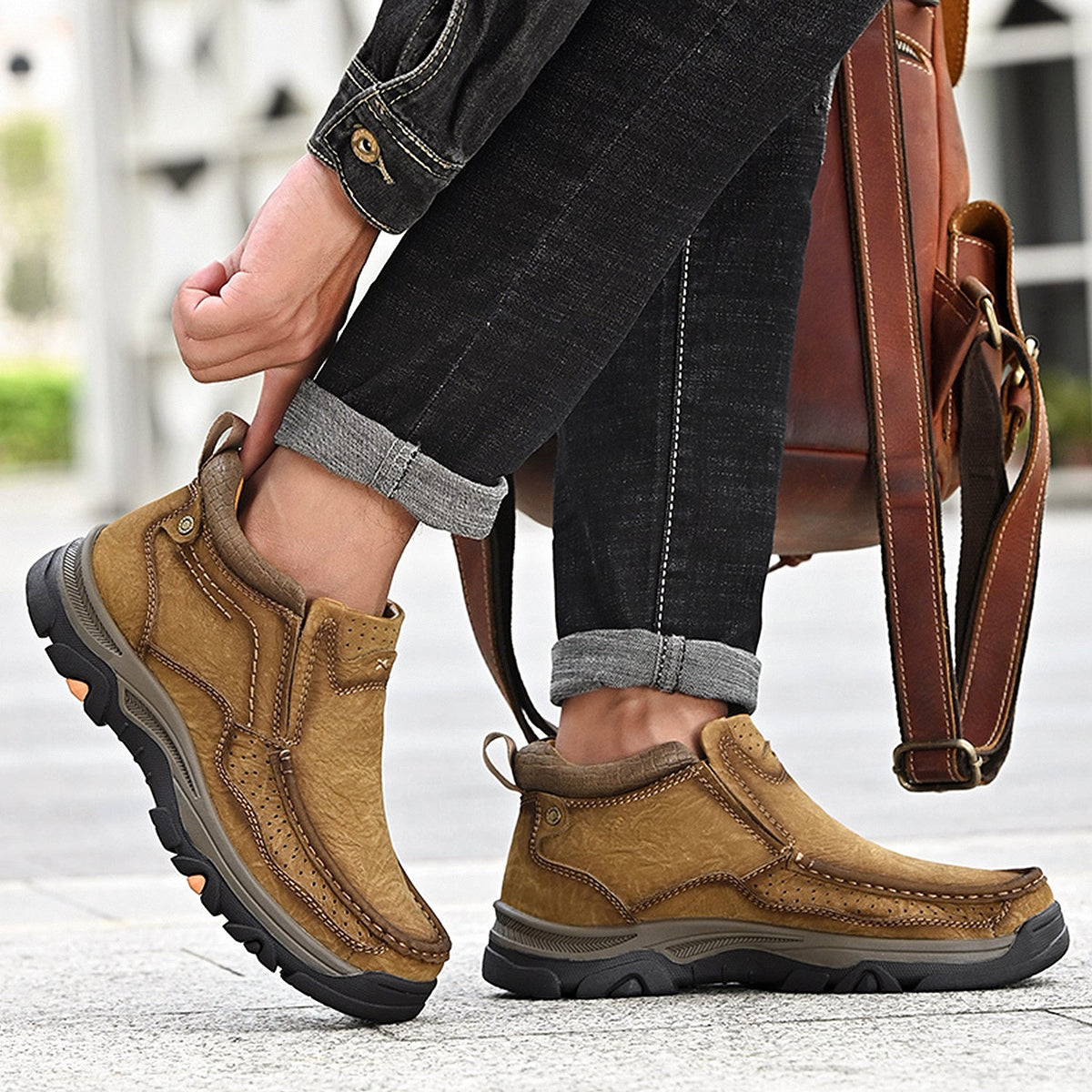 Orthopedische Hoge Schoenen Unisex Comfort Leer Ergonomisch Steunzool Dagelijks Wandelen Casual Stijl | Sulvida