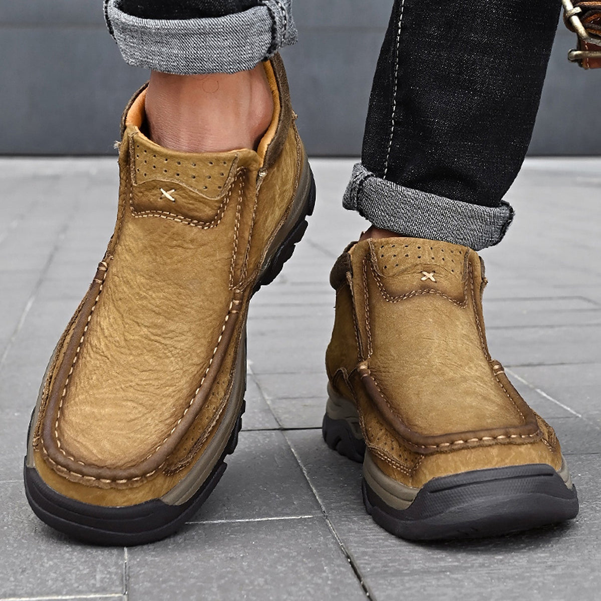 Orthopedische Hoge Schoenen Unisex Comfort Leer Ergonomisch Steunzool Dagelijks Wandelen Casual Stijl | Sulvida