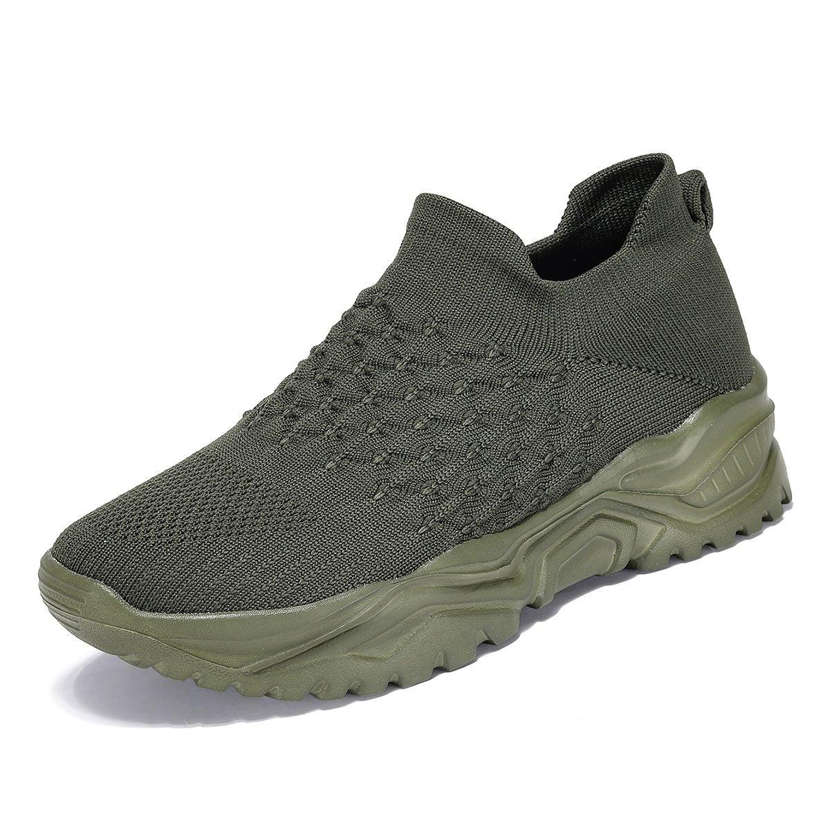 Ortopedische instappers olijfgroen herenschoenen damesschoenen comfortabel casual unisex wandelschoenen | Sulvida