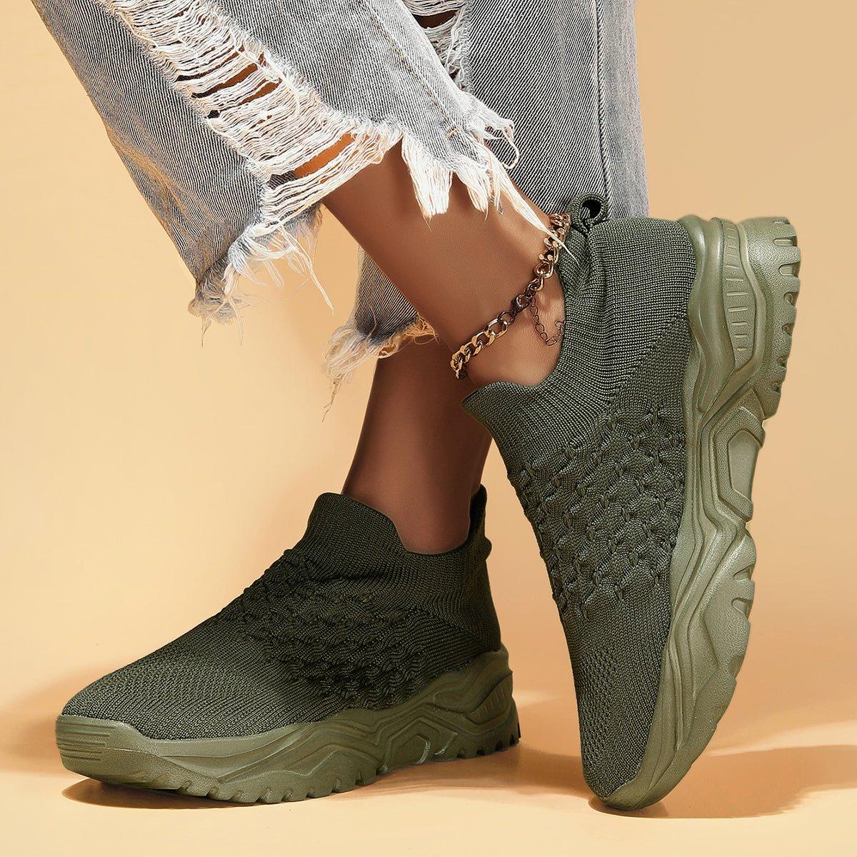 Ortopedische instappers olijfgroen herenschoenen damesschoenen comfortabel casual unisex wandelschoenen | Sulvida