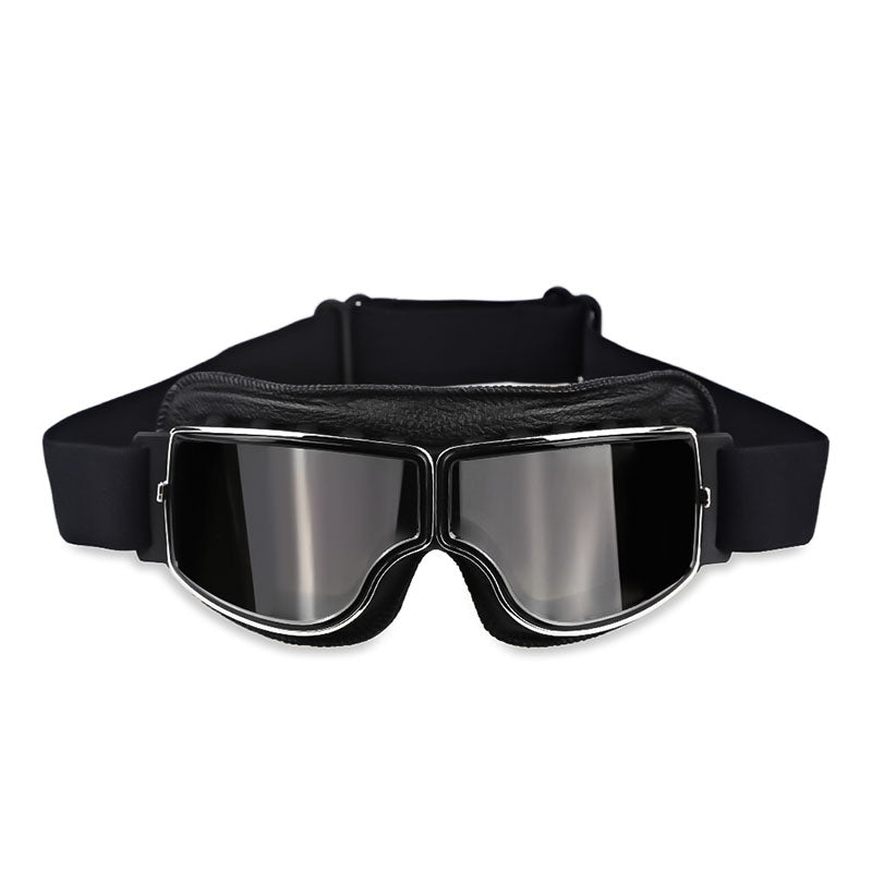 Motorgoggles Over Bril Aviator UV-bescherming Stofdicht Retro Sport Leren Beschermbril voor Motor Fiets | Sulvida