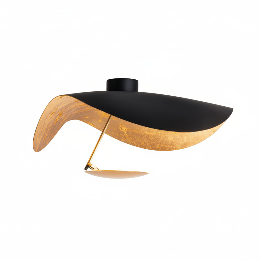 Plafondlamp met golvend metalen scherm LED verlichting warm of koud licht voor woonkamer slaapkamer foyer | Sulvida