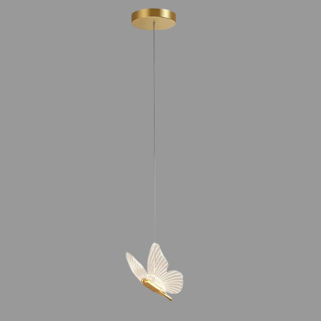 Vlinder Hanglamp LED Acryl Metaal 20cm Verstelbaar Dimbaar Warm Koud Driekleurig Modern Scandinavisch | Sulvida