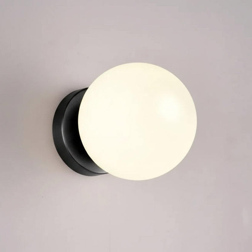 Glazen Bol Wandlamp Metaal met LED Verlichting voor Slaapkamer Gang Woonkamer Minimalistische Sfeerverlichting | Sulvida