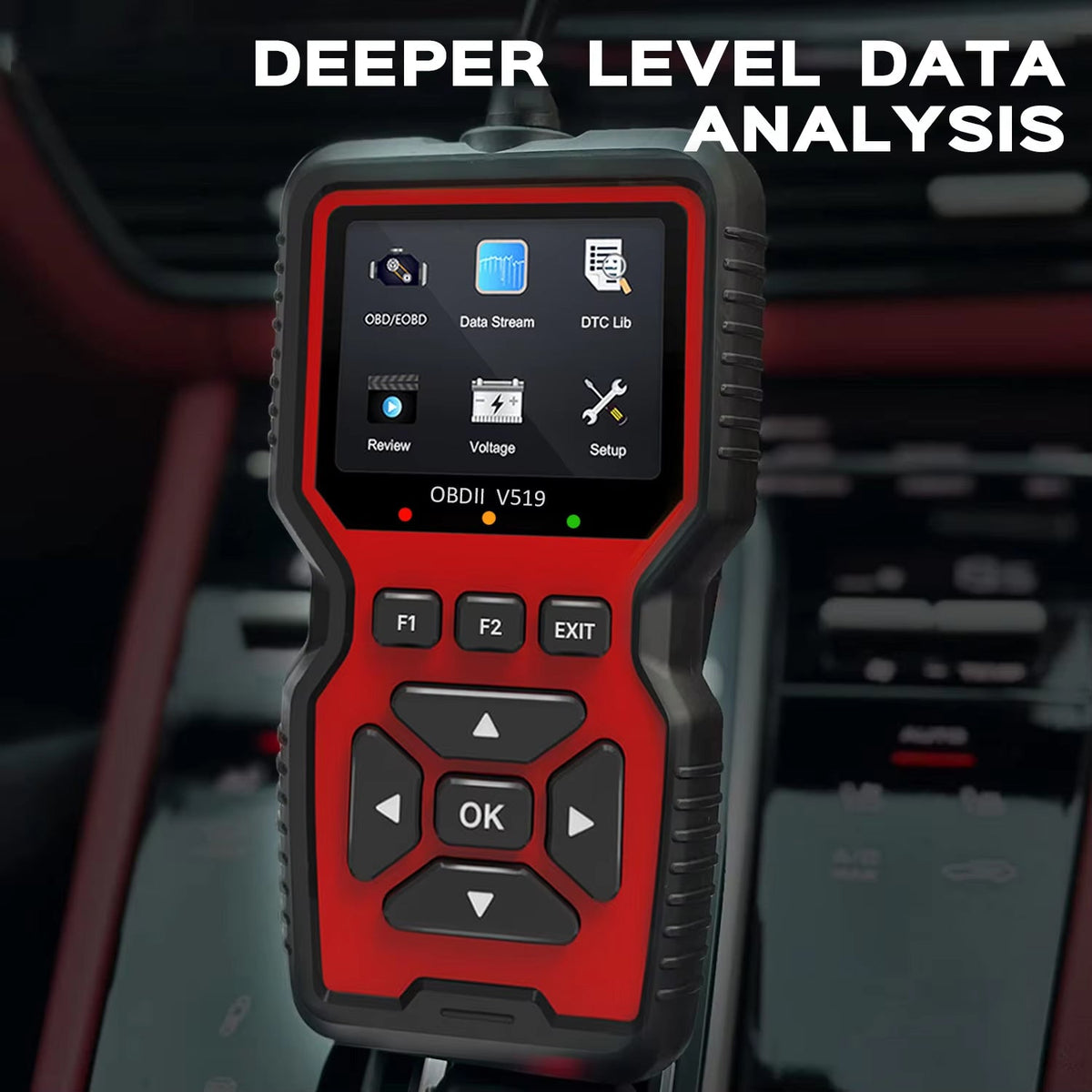 Scanner de diagnostic OBD2 pour voiture avec base de données de 35 000 codes défaut, lecture des données en direct, effacement des codes défaut et diagnostic du véhicule | Sulvida