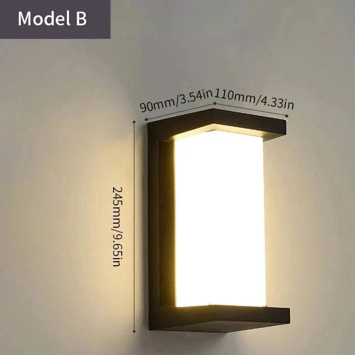 Buitenwandlamp LED met Bewegingssensor Zwart Waterdicht Tuinverlichting Buiten Modern Gevelverlichting | Sulvida
