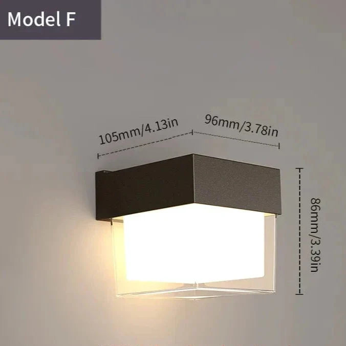 Buitenwandlamp LED met Bewegingssensor Zwart Waterdicht Tuinverlichting Buiten Modern Gevelverlichting | Sulvida