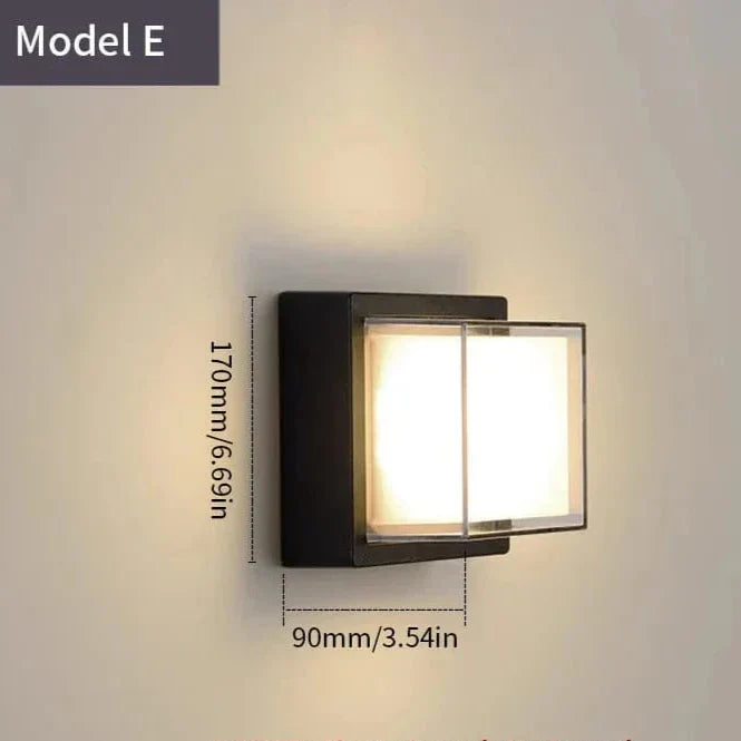 Buitenwandlamp LED met Bewegingssensor Zwart Waterdicht Tuinverlichting Buiten Modern Gevelverlichting | Sulvida