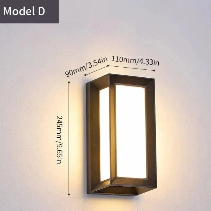 Buitenwandlamp LED met Bewegingssensor Zwart Waterdicht Tuinverlichting Buiten Modern Gevelverlichting | Sulvida