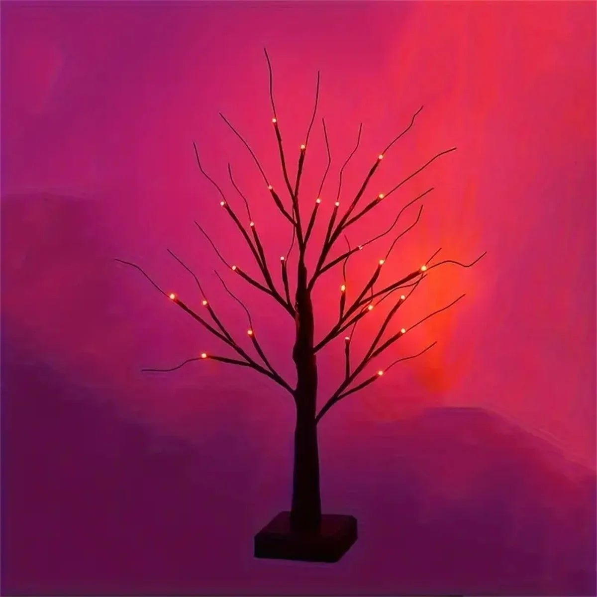 Decoratieve Berkenboom Tafellamp met LED-verlichting Sfeerlicht op Batterij voor Feestdagen en Woondecoratie | Sulvida