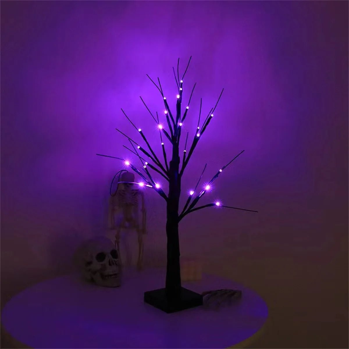 Decoratieve Berkenboom Tafellamp met LED-verlichting Sfeerlicht op Batterij voor Feestdagen en Woondecoratie | Sulvida