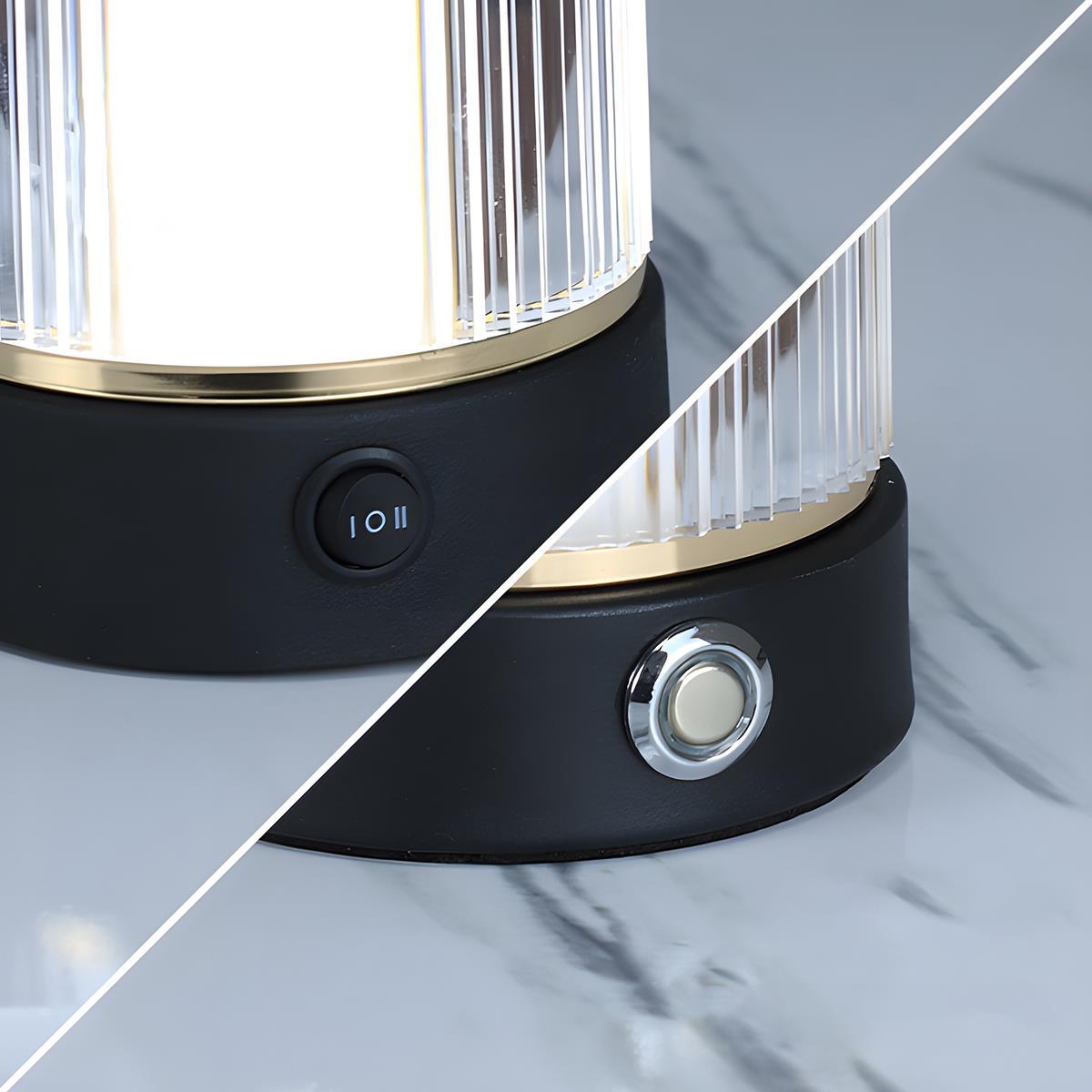 Draagbare Sfeerverlichting Dimbaar Oplaadbaar Metaal Vintage Touch Tafellamp voor Slaapkamer Woonkamer | Sulvida