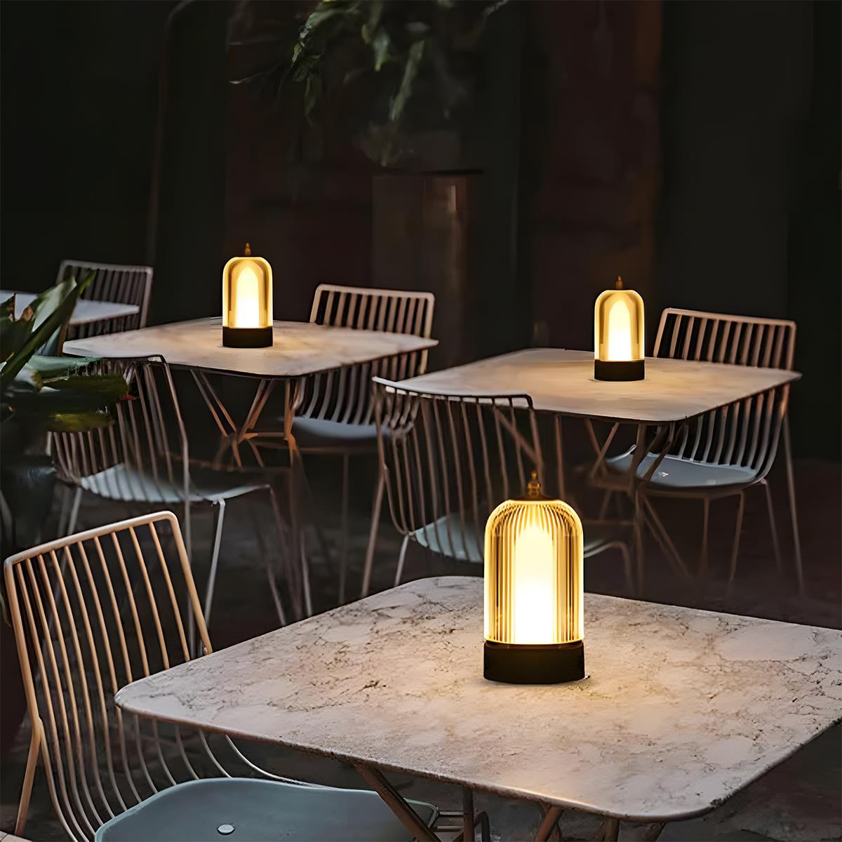 Draagbare Sfeerverlichting Dimbaar Oplaadbaar Metaal Vintage Touch Tafellamp voor Slaapkamer Woonkamer | Sulvida