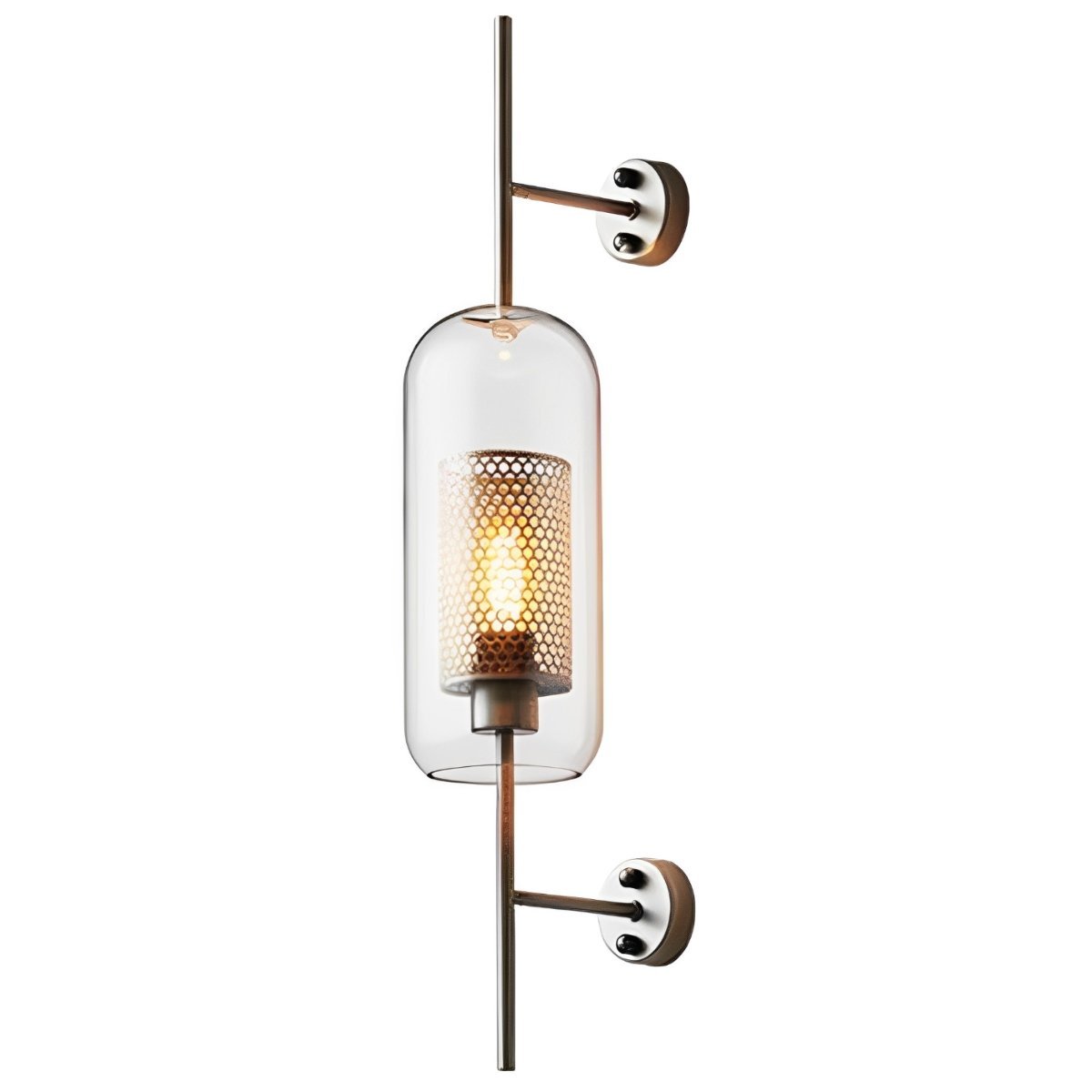 Wandlamp Industrieel Glas Cilinder Warmwit LED E27 Brons Zilver Zwart Gang Woonkamer Slaapkamer Verlichting | Sulvida