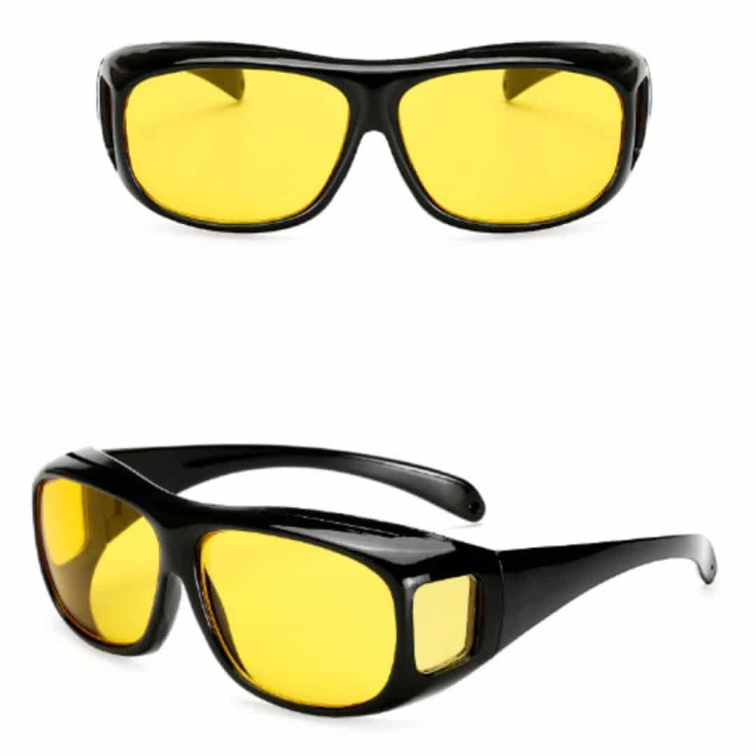 Lunettes de conduite de nuit avec revêtement antireflet GlareCut pour une conduite sûre dans l’obscurité, vision claire et confort | Sulvida