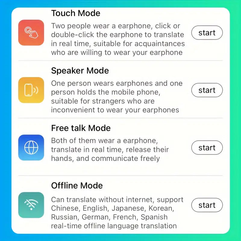 Écouteurs traducteurs sans fil, 144 langues, traduction en temps réel, réduction du bruit, Bluetooth 5.3, communication internationale | Sulvida