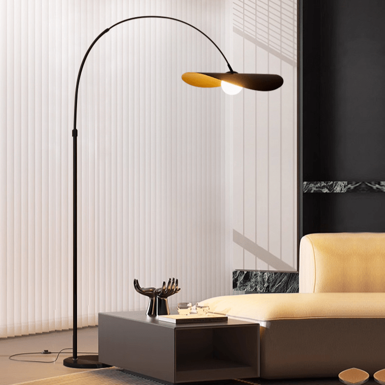 Vloerlamp ijzer acryl LED zwart goud dimbaar 40×180-200cm sfeerverlichting wabi sabi design woonkamer | Sulvida