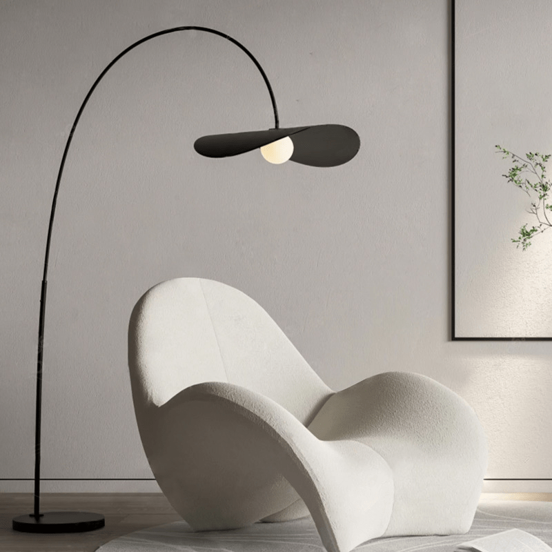 Vloerlamp ijzer acryl LED zwart goud dimbaar 40×180-200cm sfeerverlichting wabi sabi design woonkamer | Sulvida